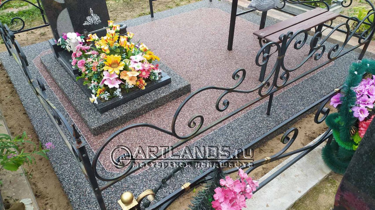 Каменный ковёр Art Gravel на могилу (фото выполненных работ ) 2